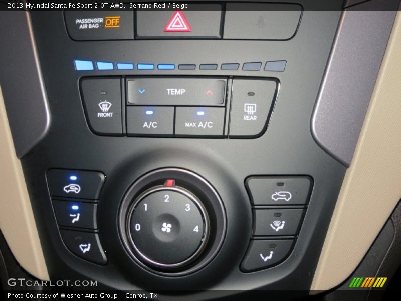 Controls of 2013 Santa Fe Sport 2.0T AWD