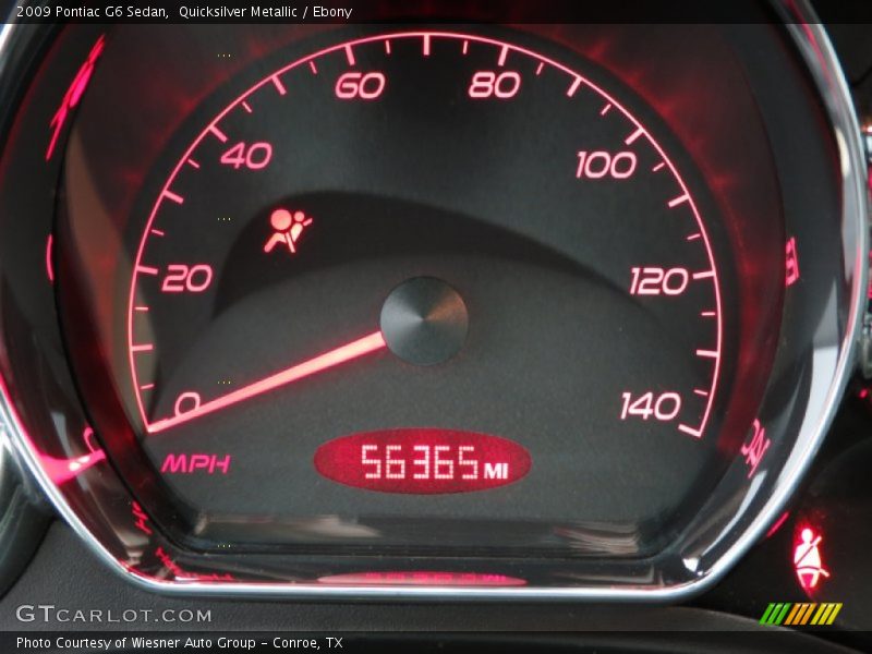 Quicksilver Metallic / Ebony 2009 Pontiac G6 Sedan