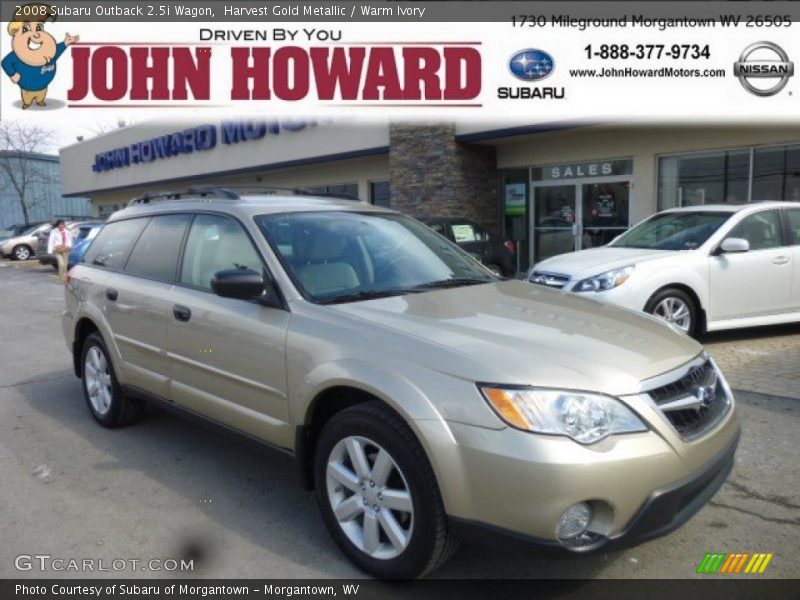 Harvest Gold Metallic / Warm Ivory 2008 Subaru Outback 2.5i Wagon