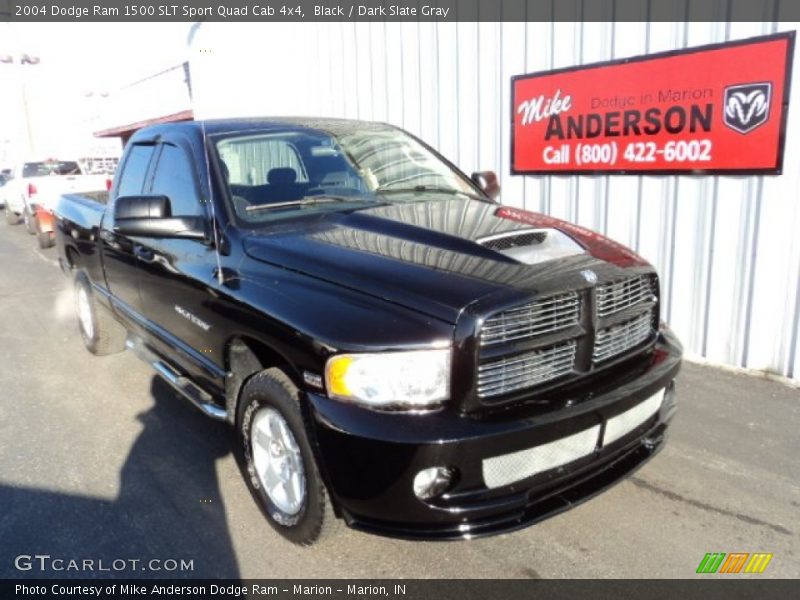 Black / Dark Slate Gray 2004 Dodge Ram 1500 SLT Sport Quad Cab 4x4