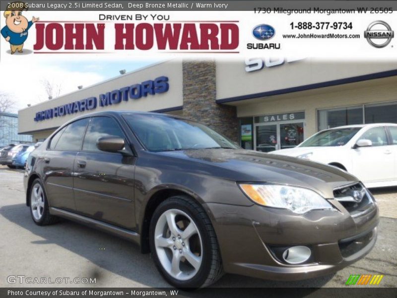 Deep Bronze Metallic / Warm Ivory 2008 Subaru Legacy 2.5i Limited Sedan