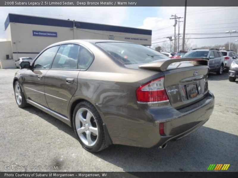 Deep Bronze Metallic / Warm Ivory 2008 Subaru Legacy 2.5i Limited Sedan