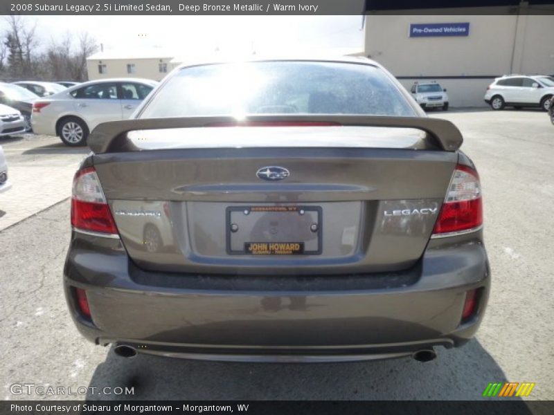 Deep Bronze Metallic / Warm Ivory 2008 Subaru Legacy 2.5i Limited Sedan