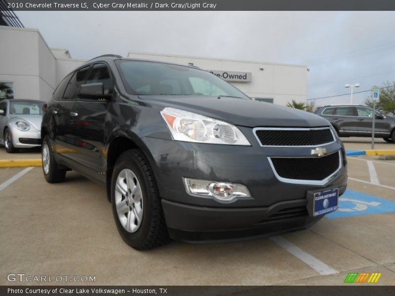 Cyber Gray Metallic / Dark Gray/Light Gray 2010 Chevrolet Traverse LS