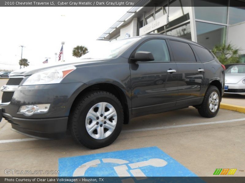 Cyber Gray Metallic / Dark Gray/Light Gray 2010 Chevrolet Traverse LS