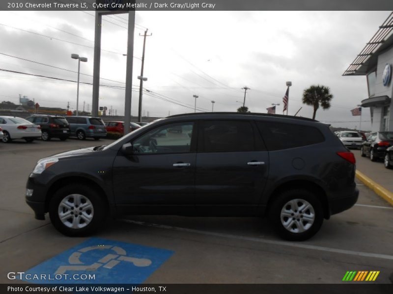 Cyber Gray Metallic / Dark Gray/Light Gray 2010 Chevrolet Traverse LS