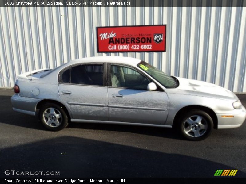 Galaxy Silver Metallic / Neutral Beige 2003 Chevrolet Malibu LS Sedan