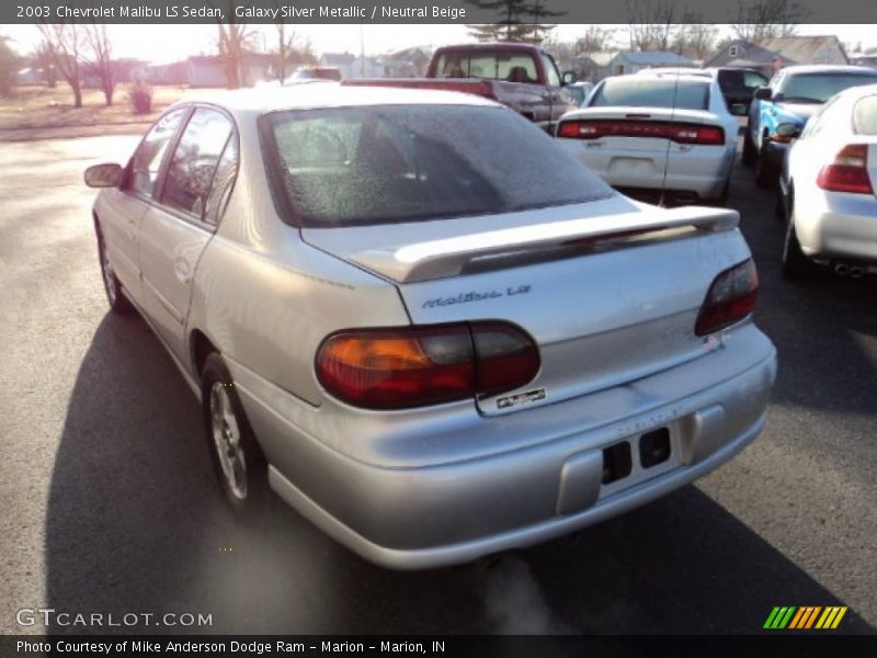 Galaxy Silver Metallic / Neutral Beige 2003 Chevrolet Malibu LS Sedan