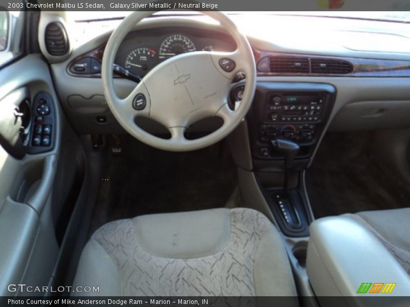 Galaxy Silver Metallic / Neutral Beige 2003 Chevrolet Malibu LS Sedan