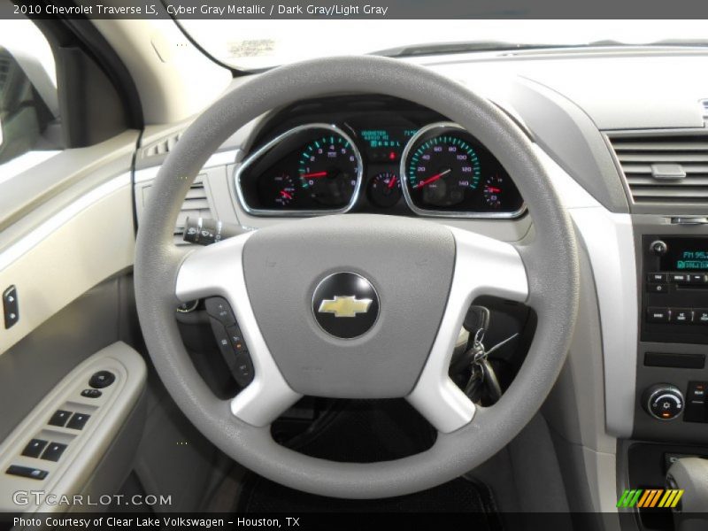 Cyber Gray Metallic / Dark Gray/Light Gray 2010 Chevrolet Traverse LS