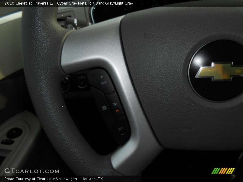Cyber Gray Metallic / Dark Gray/Light Gray 2010 Chevrolet Traverse LS