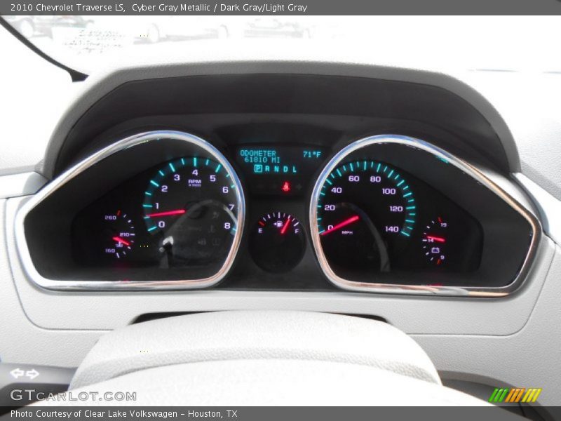 Cyber Gray Metallic / Dark Gray/Light Gray 2010 Chevrolet Traverse LS