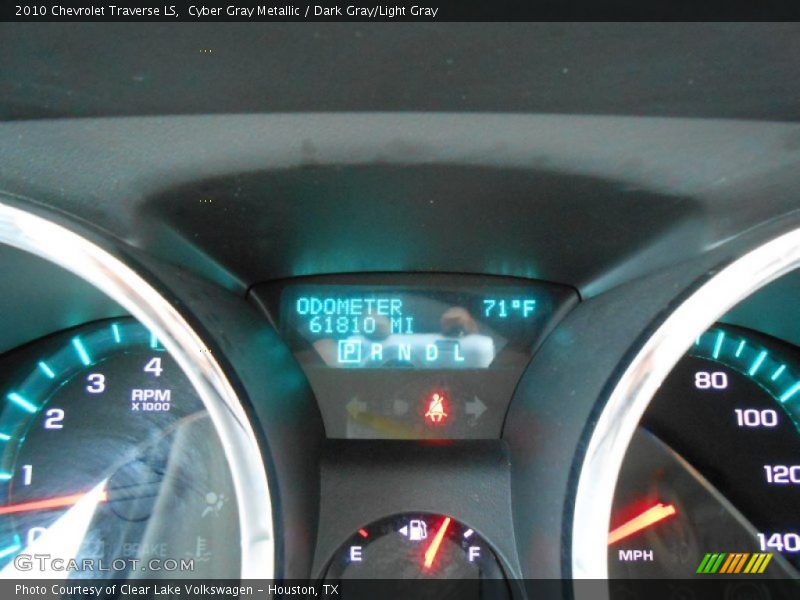 Cyber Gray Metallic / Dark Gray/Light Gray 2010 Chevrolet Traverse LS