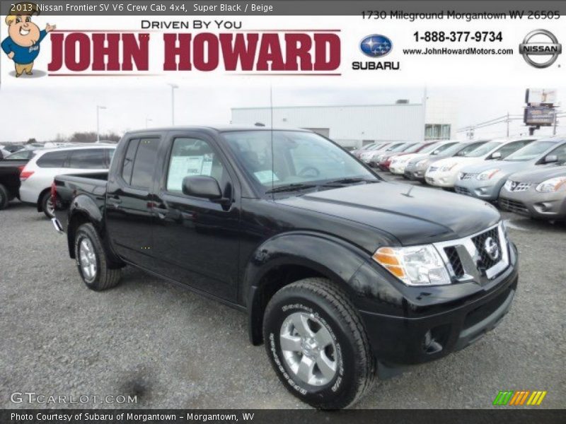 Super Black / Beige 2013 Nissan Frontier SV V6 Crew Cab 4x4
