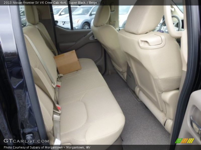 Rear Seat of 2013 Frontier SV V6 Crew Cab 4x4