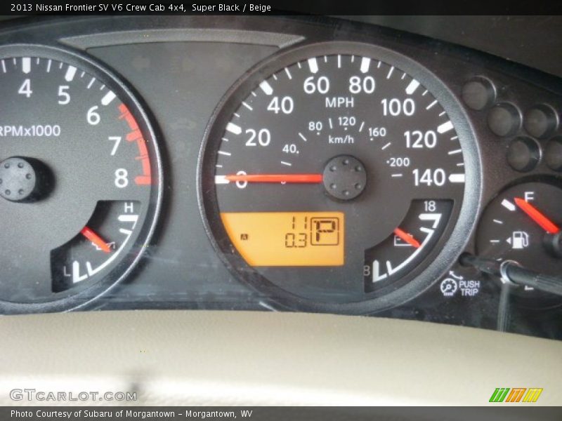 Super Black / Beige 2013 Nissan Frontier SV V6 Crew Cab 4x4
