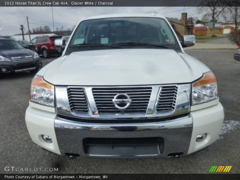 Glacier White / Charcoal 2013 Nissan Titan SL Crew Cab 4x4