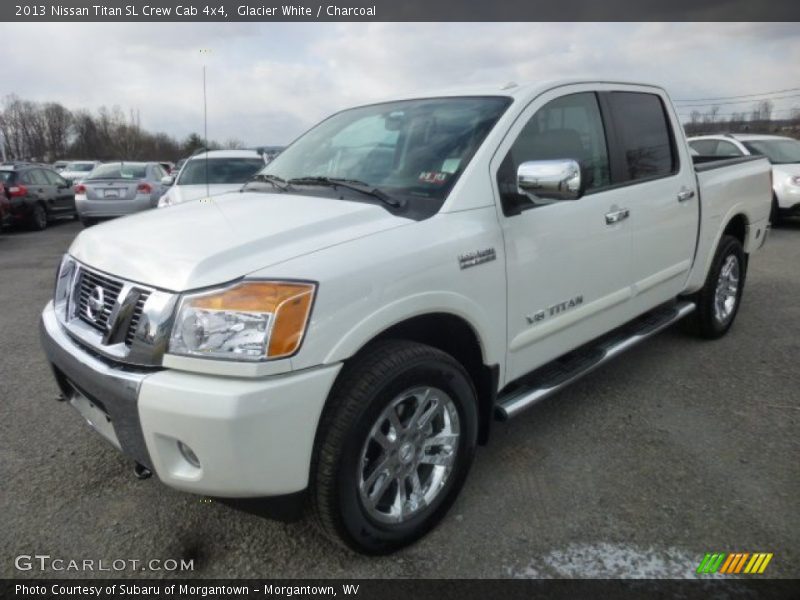 Glacier White / Charcoal 2013 Nissan Titan SL Crew Cab 4x4