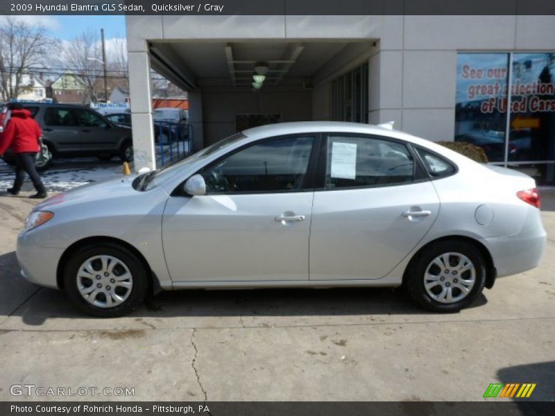 Quicksilver / Gray 2009 Hyundai Elantra GLS Sedan