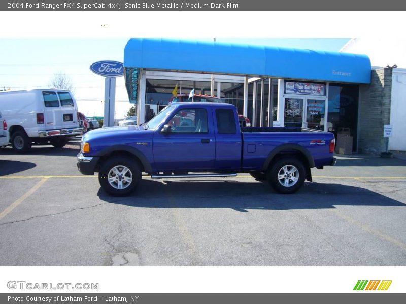 Sonic Blue Metallic / Medium Dark Flint 2004 Ford Ranger FX4 SuperCab 4x4
