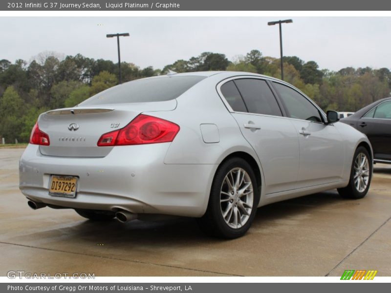 Liquid Platinum / Graphite 2012 Infiniti G 37 Journey Sedan