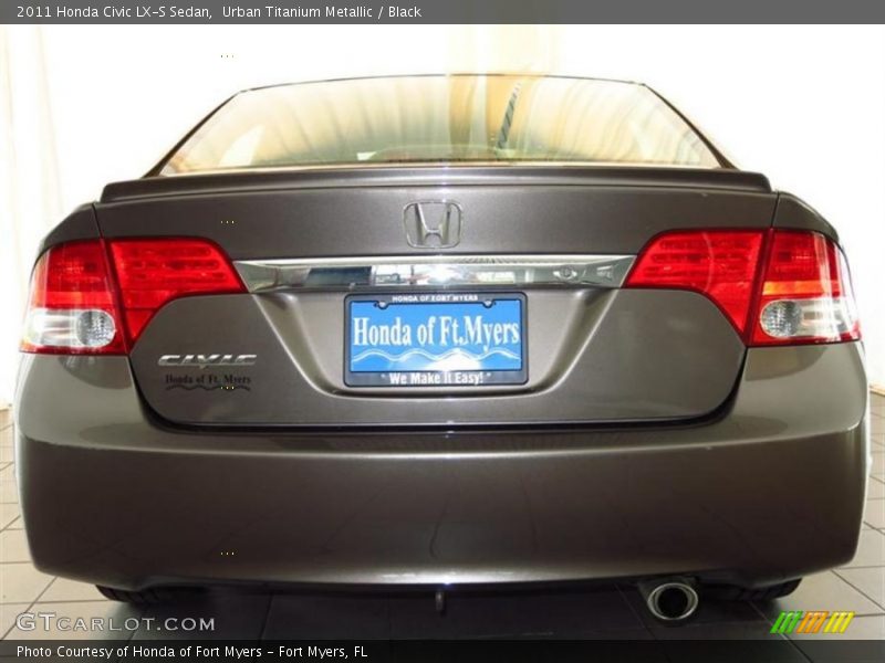 Urban Titanium Metallic / Black 2011 Honda Civic LX-S Sedan