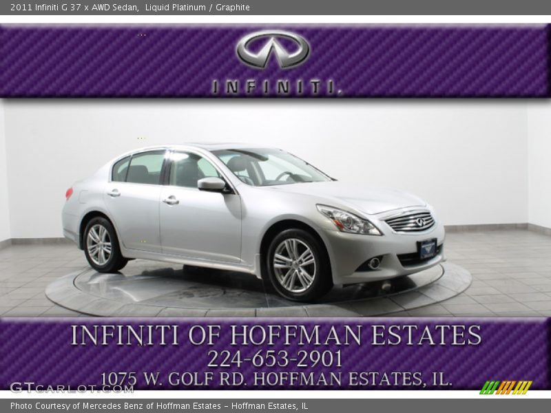 Liquid Platinum / Graphite 2011 Infiniti G 37 x AWD Sedan