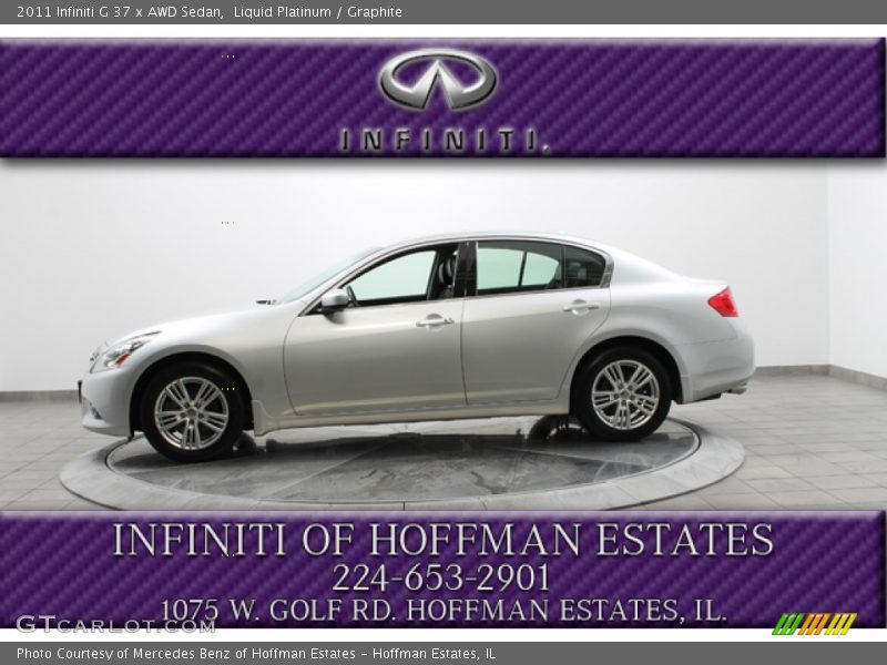 Liquid Platinum / Graphite 2011 Infiniti G 37 x AWD Sedan