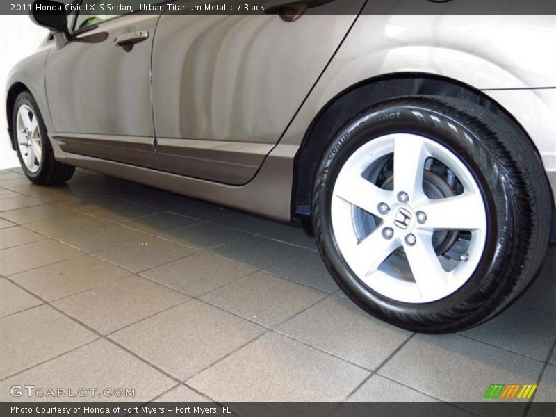 Urban Titanium Metallic / Black 2011 Honda Civic LX-S Sedan
