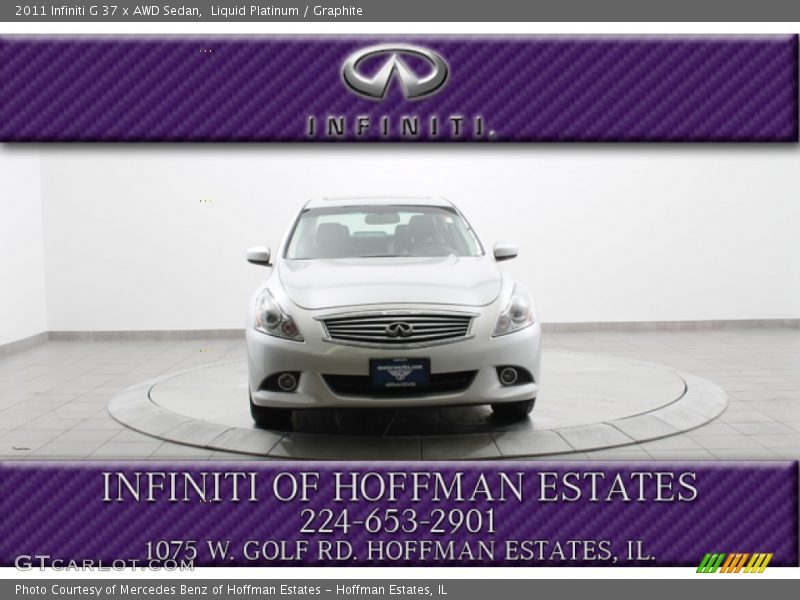 Liquid Platinum / Graphite 2011 Infiniti G 37 x AWD Sedan