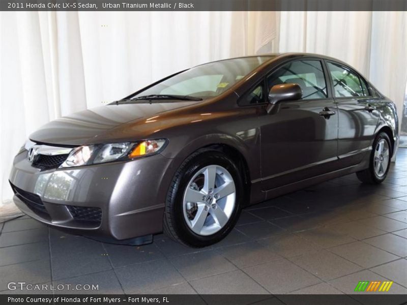 Urban Titanium Metallic / Black 2011 Honda Civic LX-S Sedan