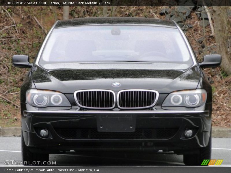 Azurite Black Metallic / Black 2007 BMW 7 Series 750Li Sedan