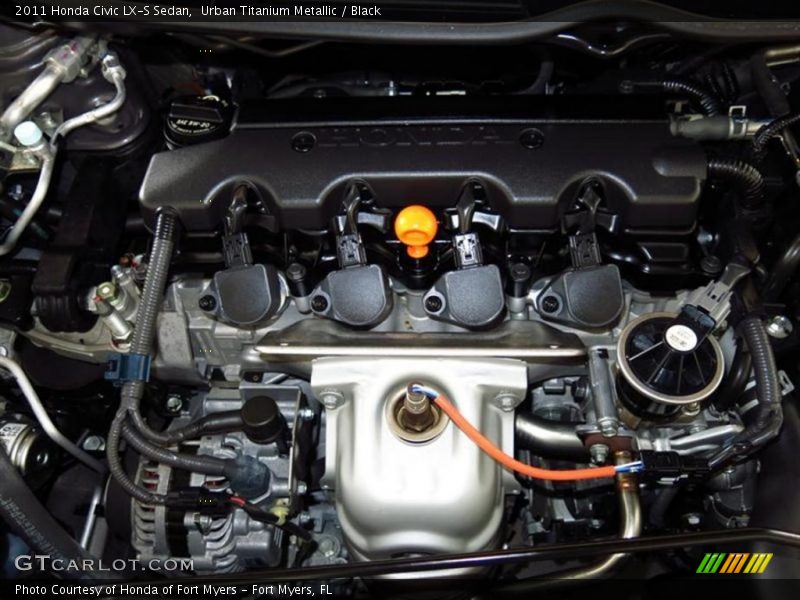 Urban Titanium Metallic / Black 2011 Honda Civic LX-S Sedan