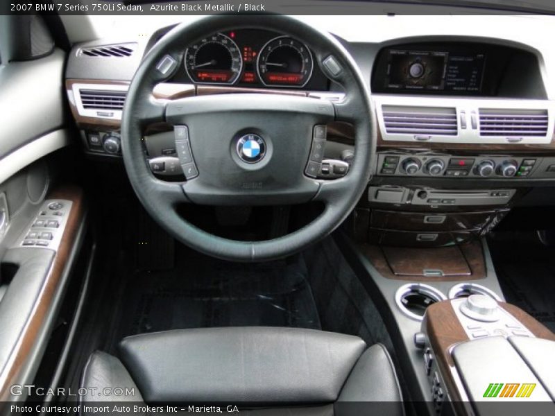 Azurite Black Metallic / Black 2007 BMW 7 Series 750Li Sedan