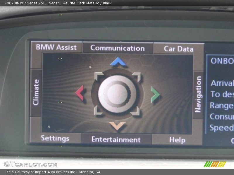 Azurite Black Metallic / Black 2007 BMW 7 Series 750Li Sedan