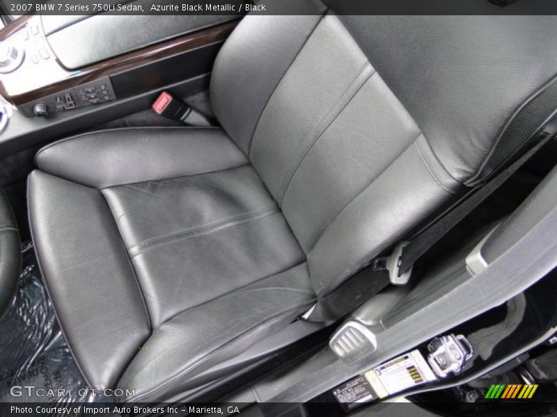 Azurite Black Metallic / Black 2007 BMW 7 Series 750Li Sedan