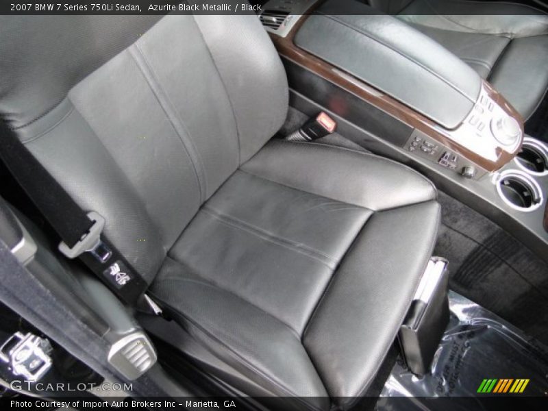 Azurite Black Metallic / Black 2007 BMW 7 Series 750Li Sedan