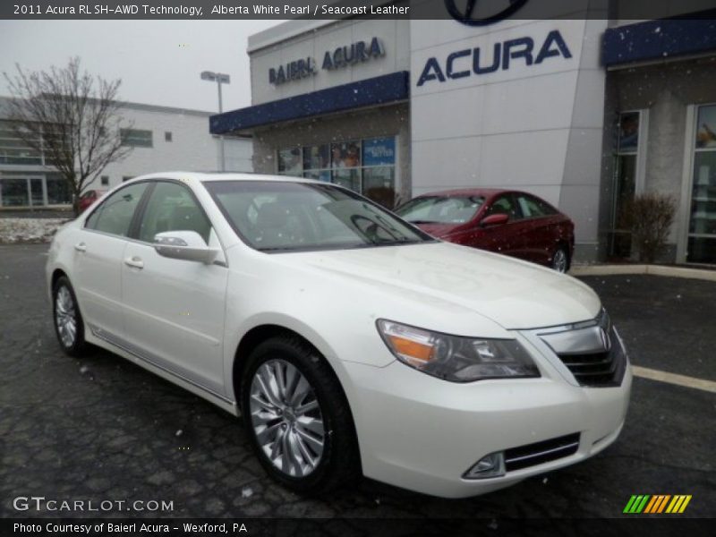 Alberta White Pearl / Seacoast Leather 2011 Acura RL SH-AWD Technology