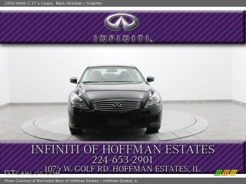 Black Obsidian / Graphite 2009 Infiniti G 37 x Coupe