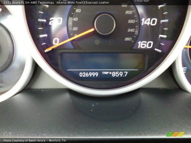 Alberta White Pearl / Seacoast Leather 2011 Acura RL SH-AWD Technology