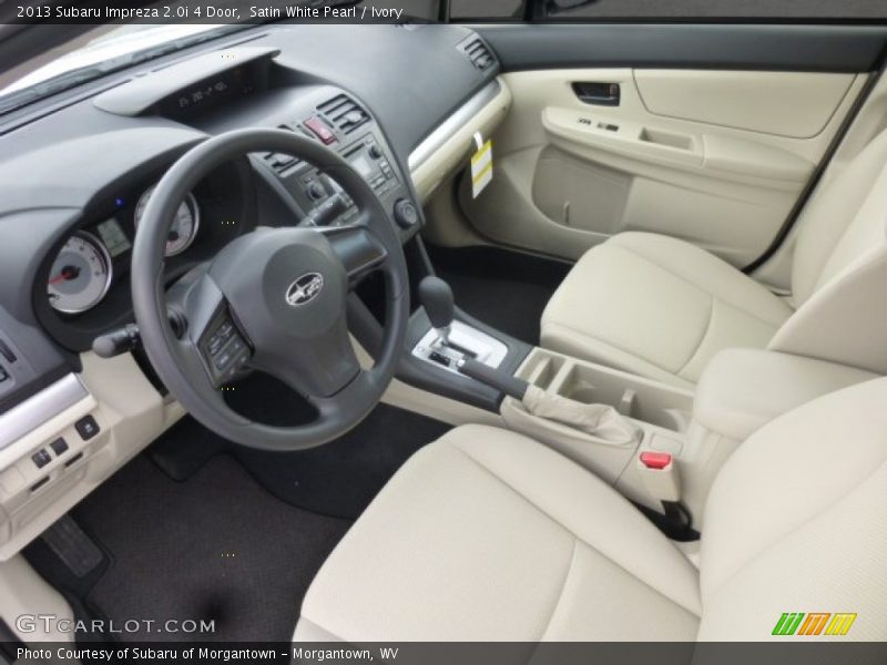 Ivory Interior - 2013 Impreza 2.0i 4 Door 