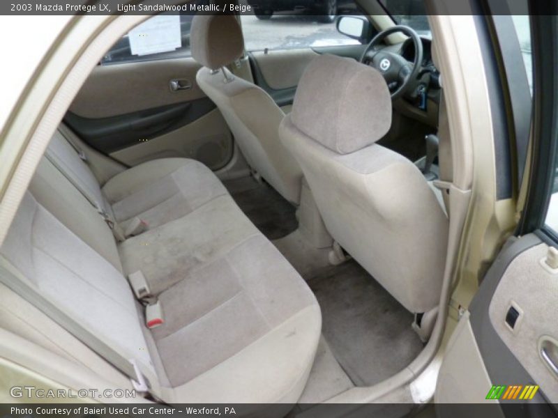 Rear Seat of 2003 Protege LX