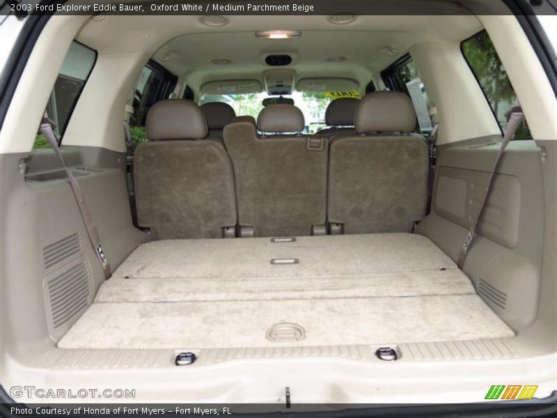 Oxford White / Medium Parchment Beige 2003 Ford Explorer Eddie Bauer