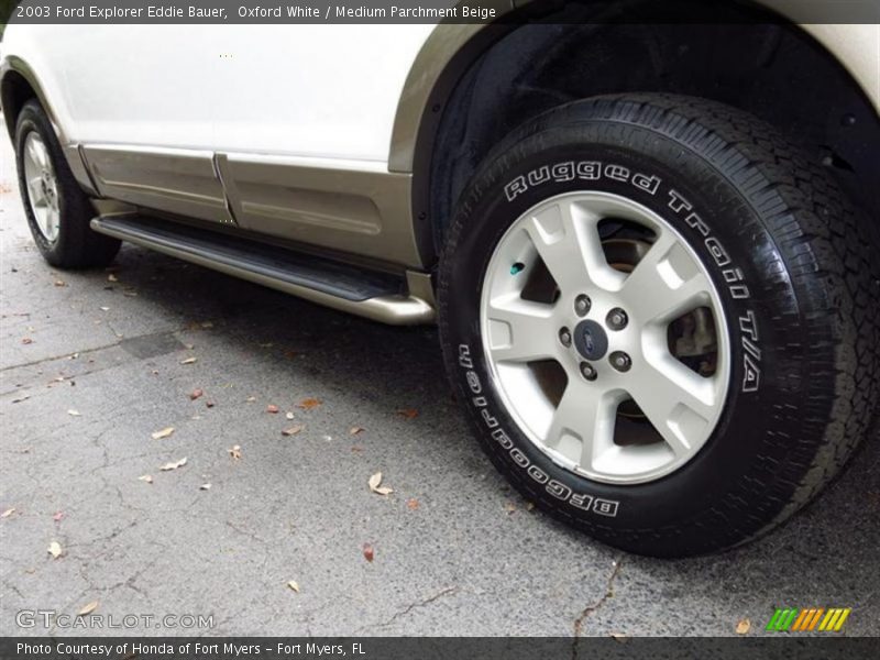 Oxford White / Medium Parchment Beige 2003 Ford Explorer Eddie Bauer