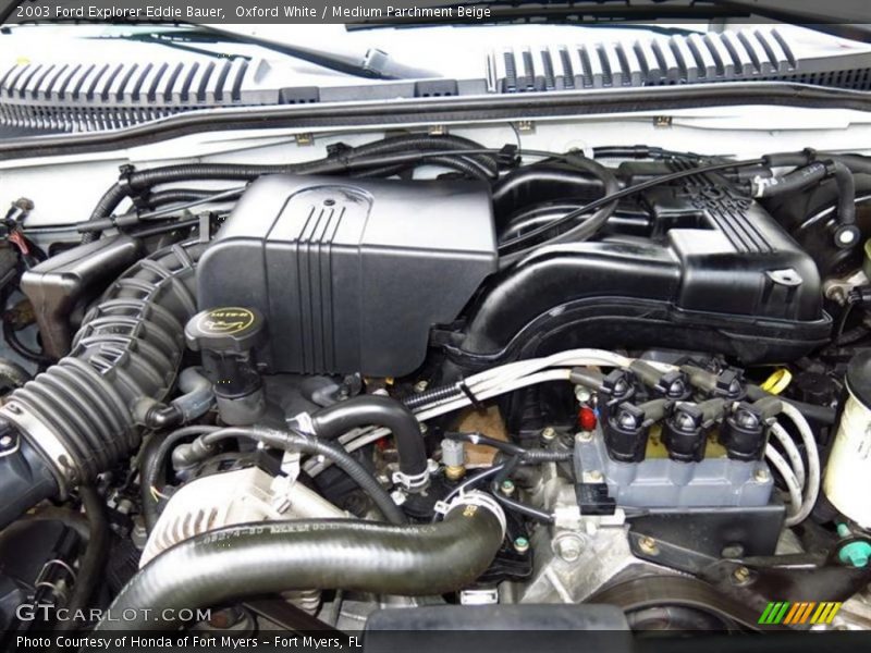 Oxford White / Medium Parchment Beige 2003 Ford Explorer Eddie Bauer