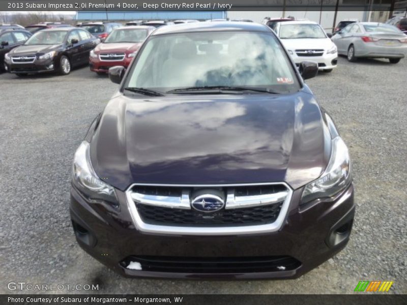 Deep Cherry Red Pearl / Ivory 2013 Subaru Impreza 2.0i Premium 4 Door
