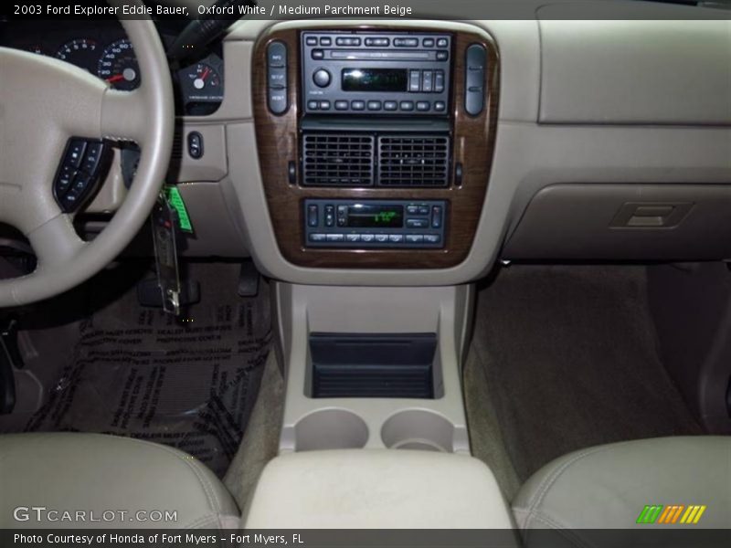 Oxford White / Medium Parchment Beige 2003 Ford Explorer Eddie Bauer
