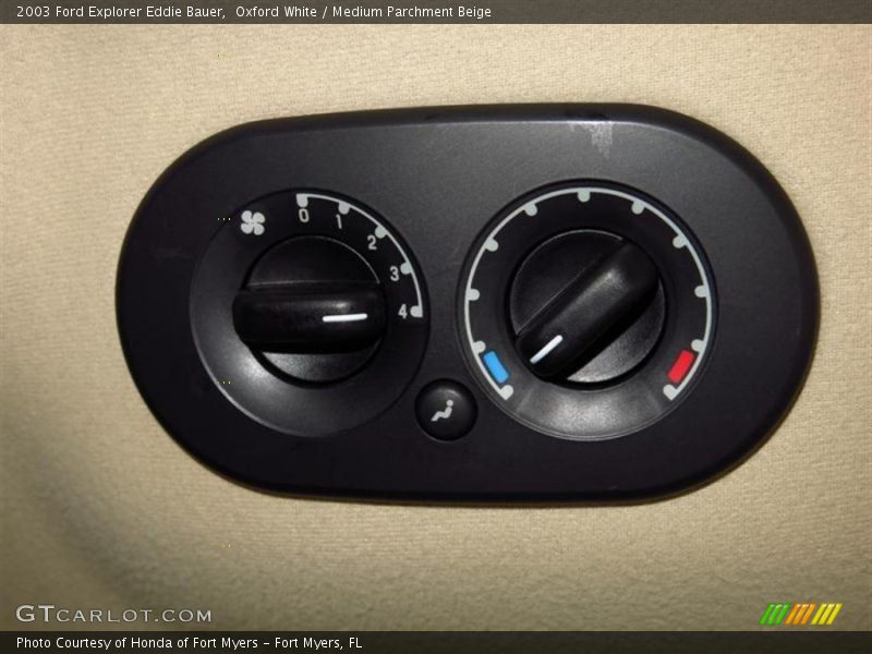 Oxford White / Medium Parchment Beige 2003 Ford Explorer Eddie Bauer