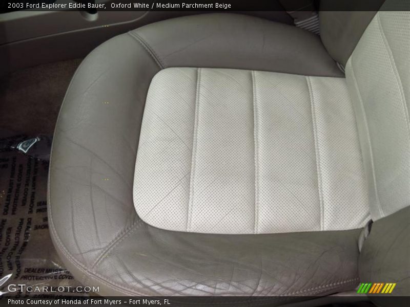 Oxford White / Medium Parchment Beige 2003 Ford Explorer Eddie Bauer