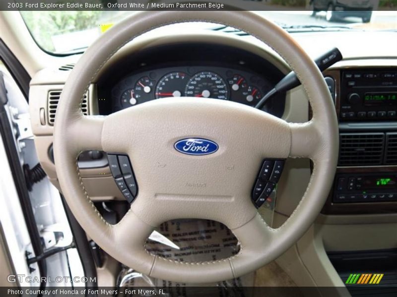 Oxford White / Medium Parchment Beige 2003 Ford Explorer Eddie Bauer
